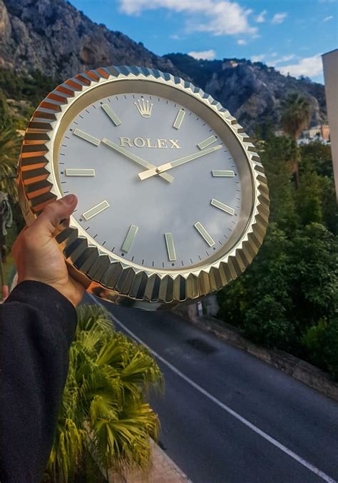 rolex clock wall|vintage Rolex wall clock.